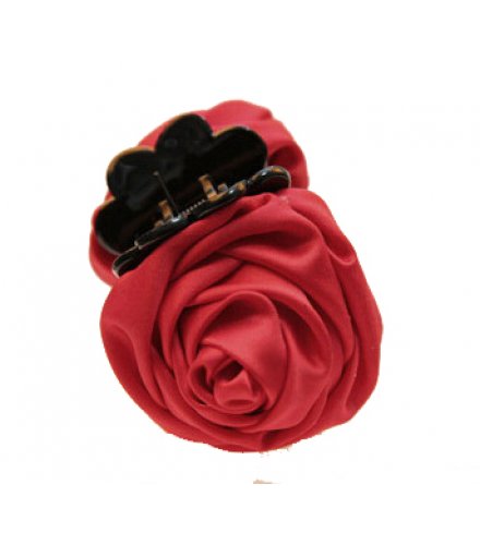 HA129 - Korean rose flower hair clip
